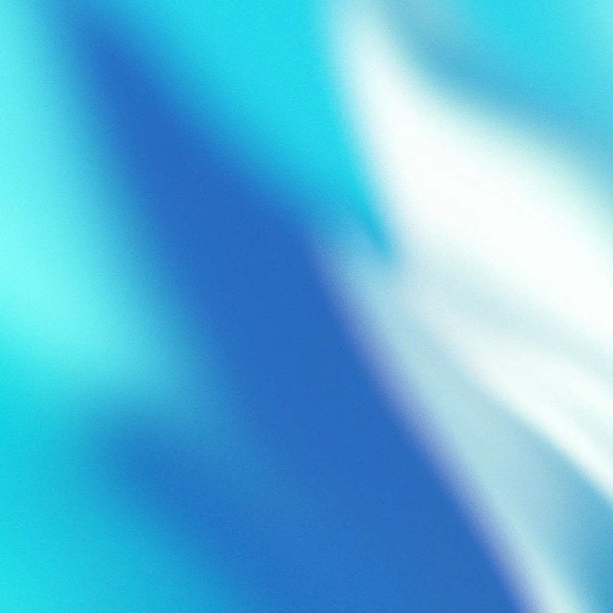 Soft turquoise and deep-blue gradient with a bright white glow